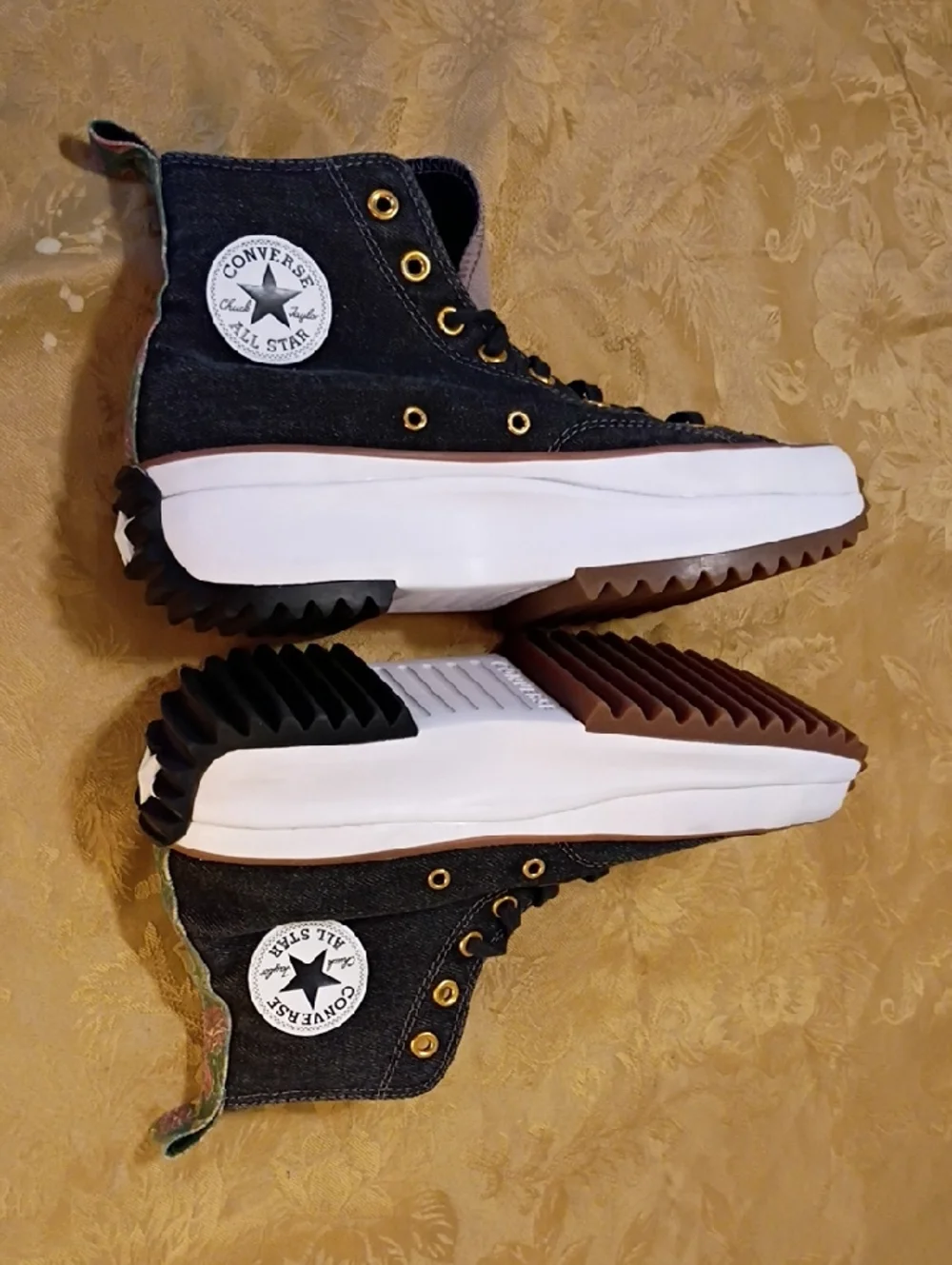 CONVERSE Platform All Stars High Top Denim Blue, Black Men's 9.0 Women's 10.5 - Picture 7 of 13